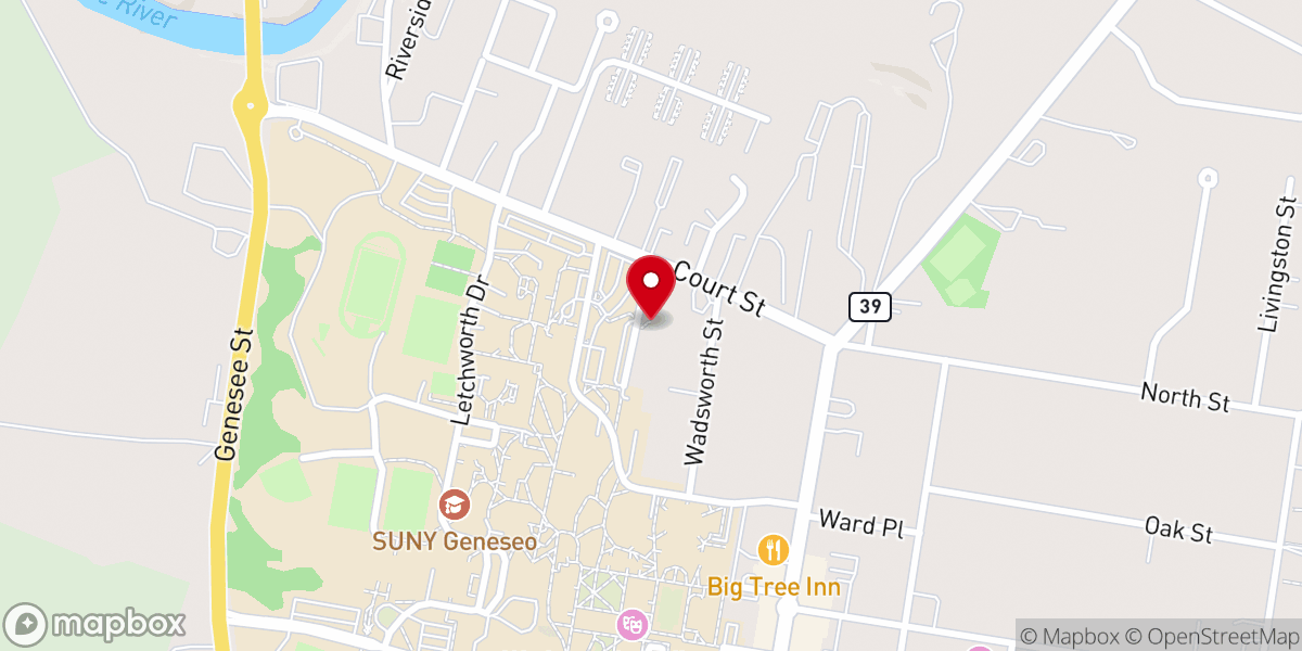 Map showing location of Community Center of Geneseo