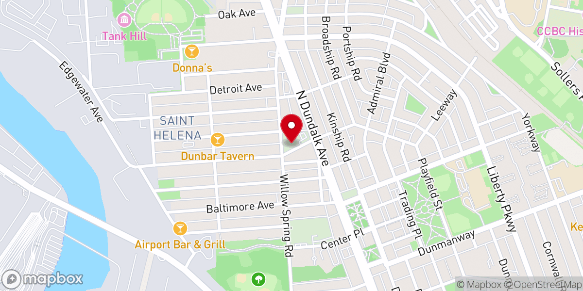 Map showing location of Dundalk's First Baptist Church