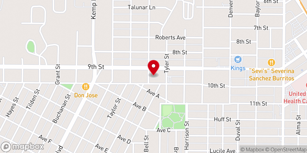 Map showing location of Floral Heights United Methodist Church