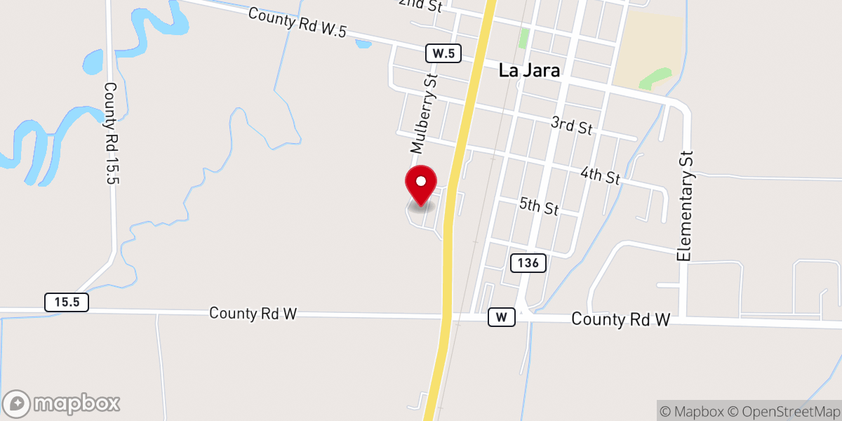Map showing location of Our Lady of the Valley