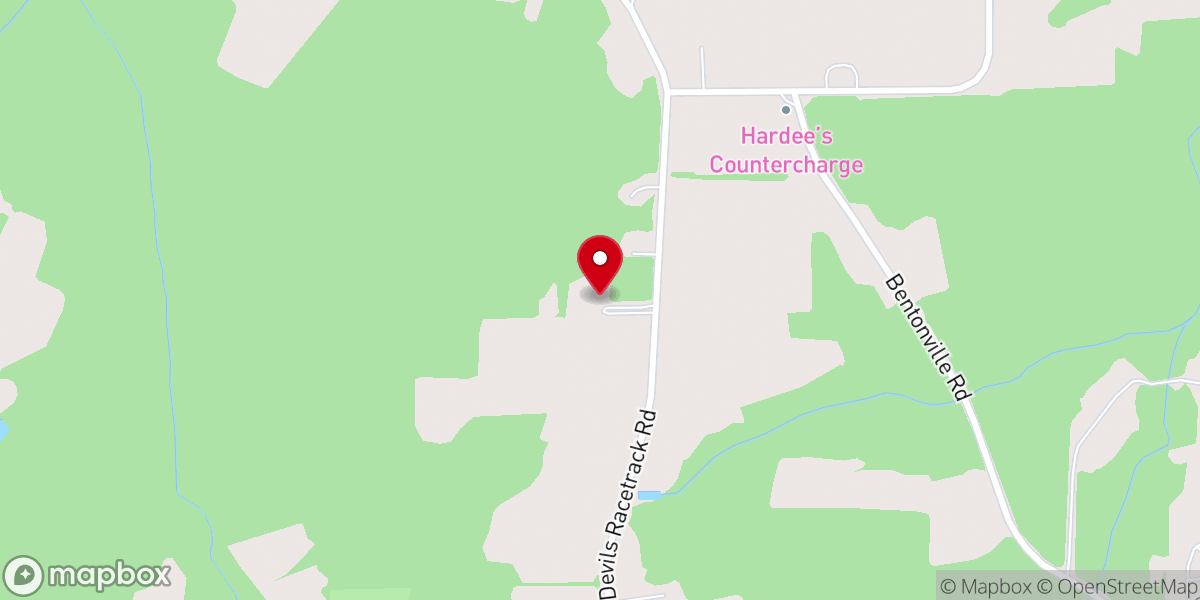 Map showing location of Bentonville Disciple Church