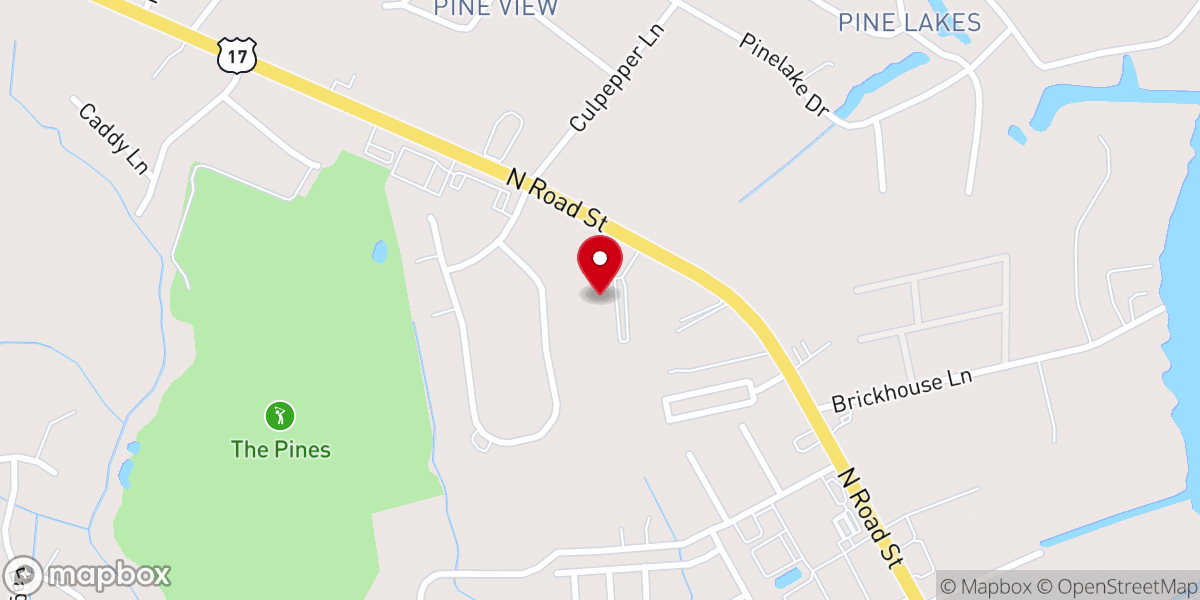 Map showing location of Holy Family Catholic Church