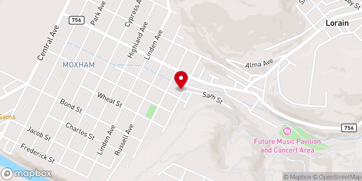 Map showing location of St. Anne Roman Catholic Church