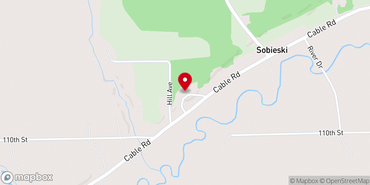 Map showing location of St. Stanislaus Sobieski