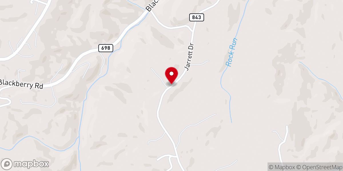 Map showing location of Mount Calvary Church