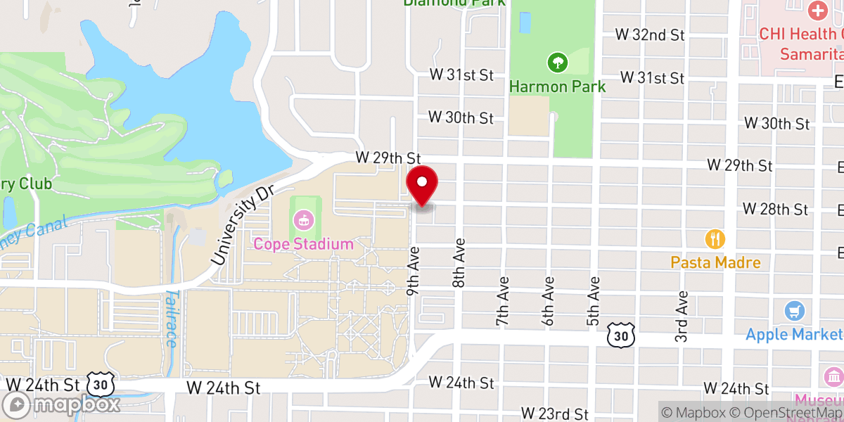 Map showing location of Campus Lutheran ELCA