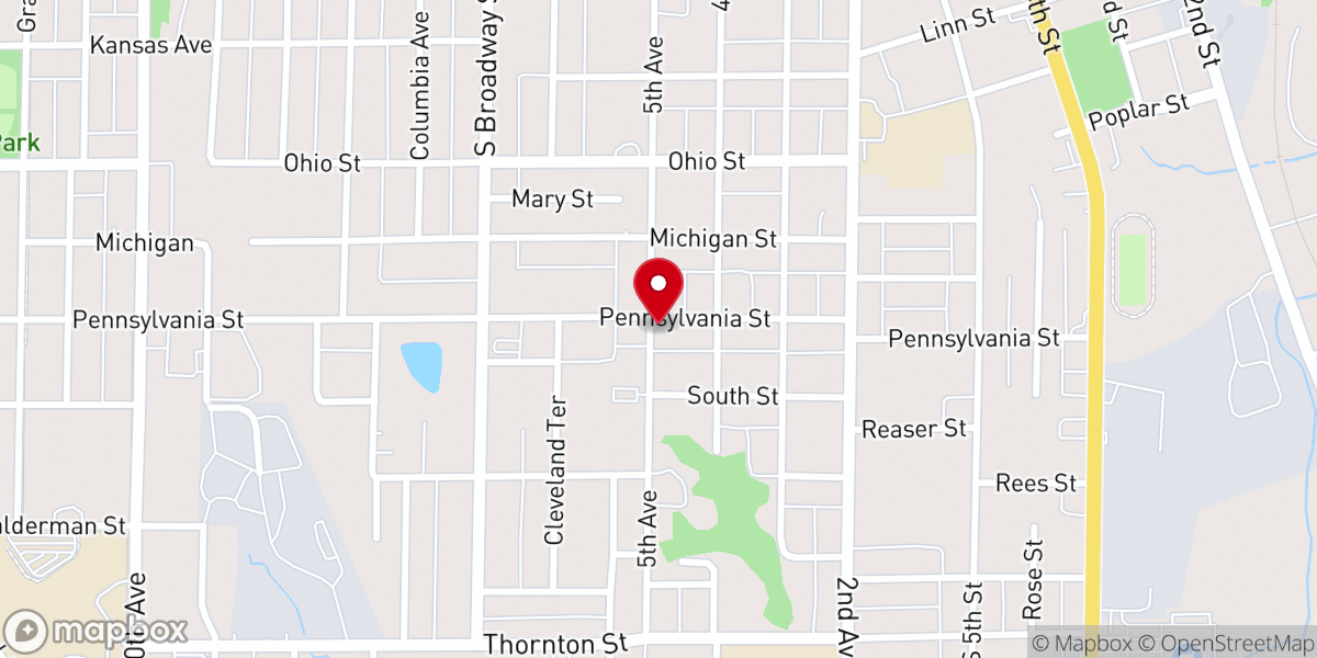 Map showing location of Pentecostal Church of the Apostolic Church Inc.