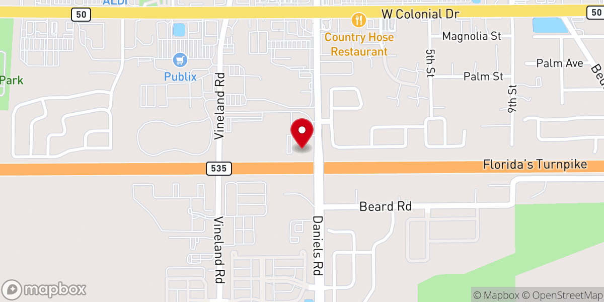 Map showing location of Sovereign Grace Church of Winter Garden