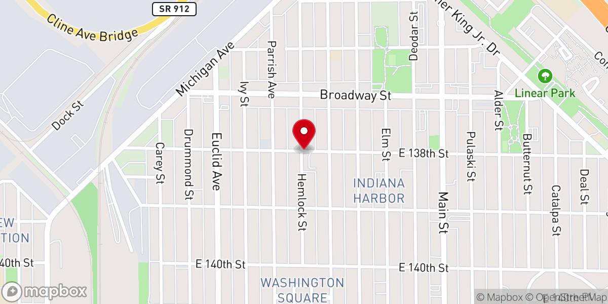 Map showing location of Catholic Diocese of Gary