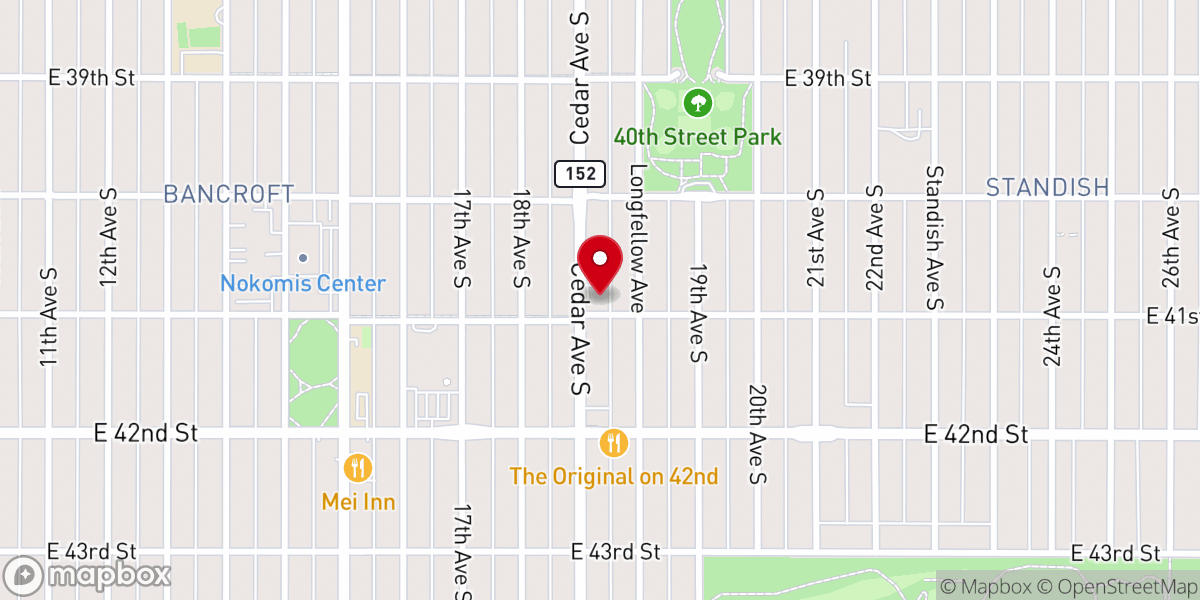 Map showing location of Ebenezer Lutheran Brethren Church