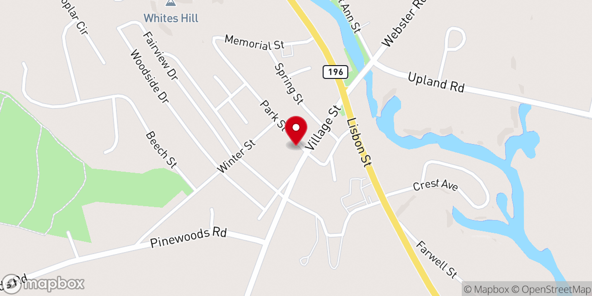 Map showing location of Lisbon Free Baptist Church