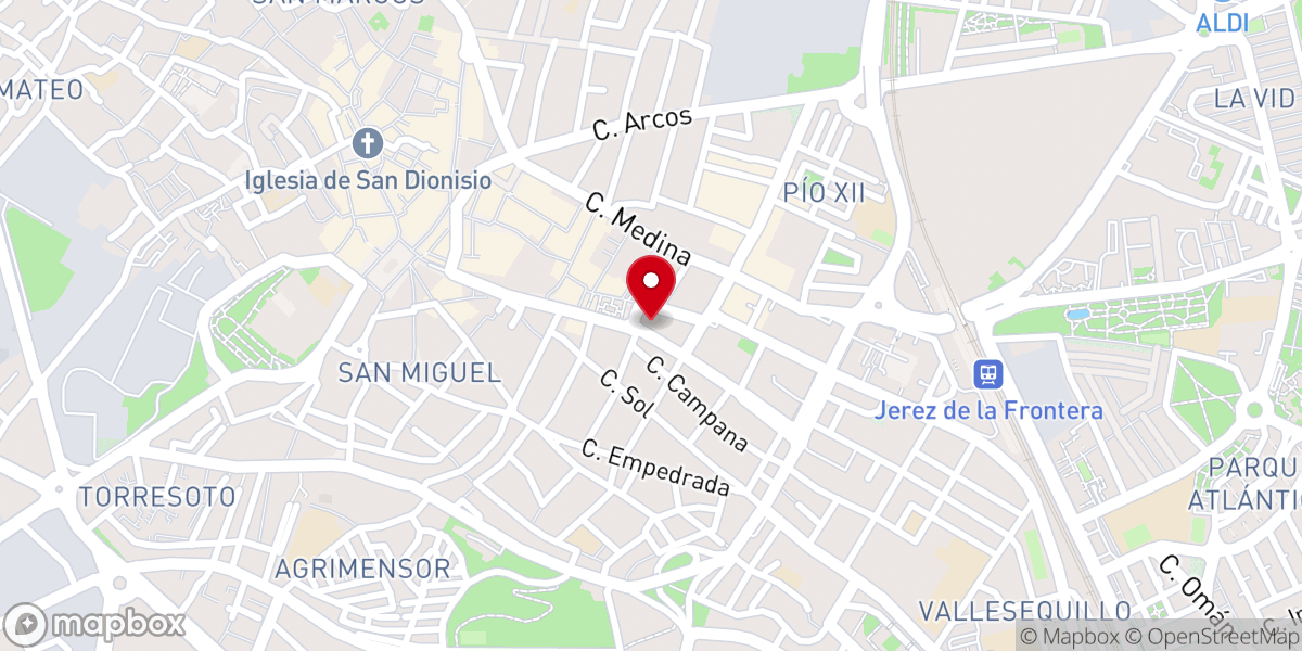 Map showing location of Capilla de las Angustias