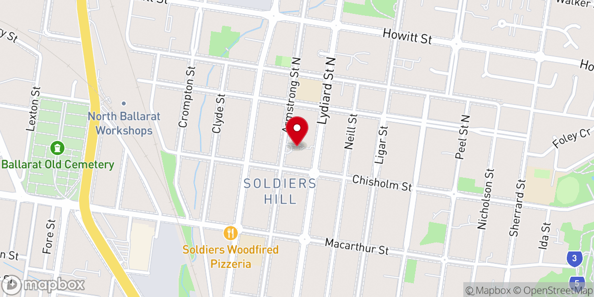 Map showing location of St John's Anglican Church
