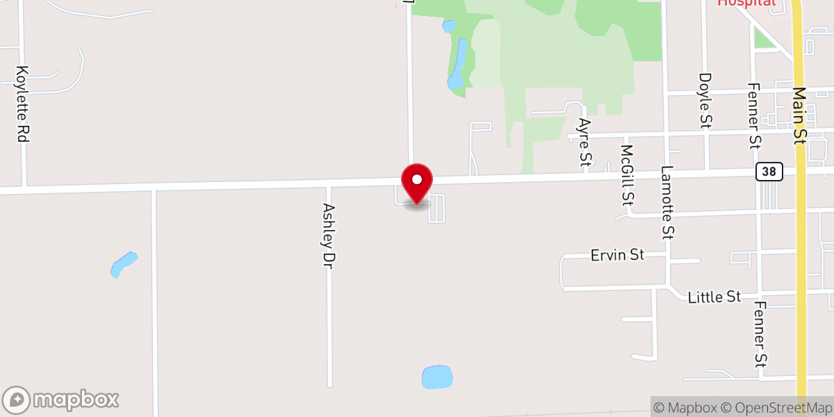 Map showing location of Holy Family Parish, St. Elizabeth Catholic Church
