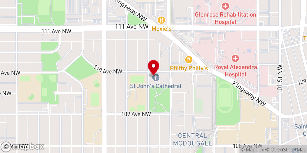Map showing location of Ukrainian Orthodox Church Of Canada
