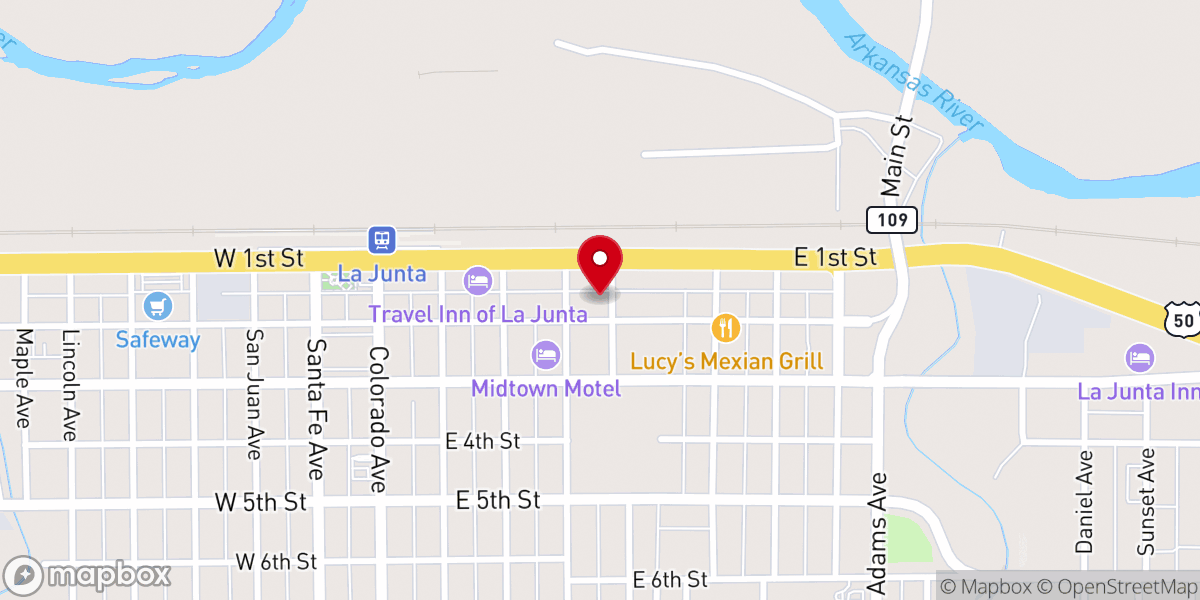 Map showing location of Ark Valley Knights Columbus
