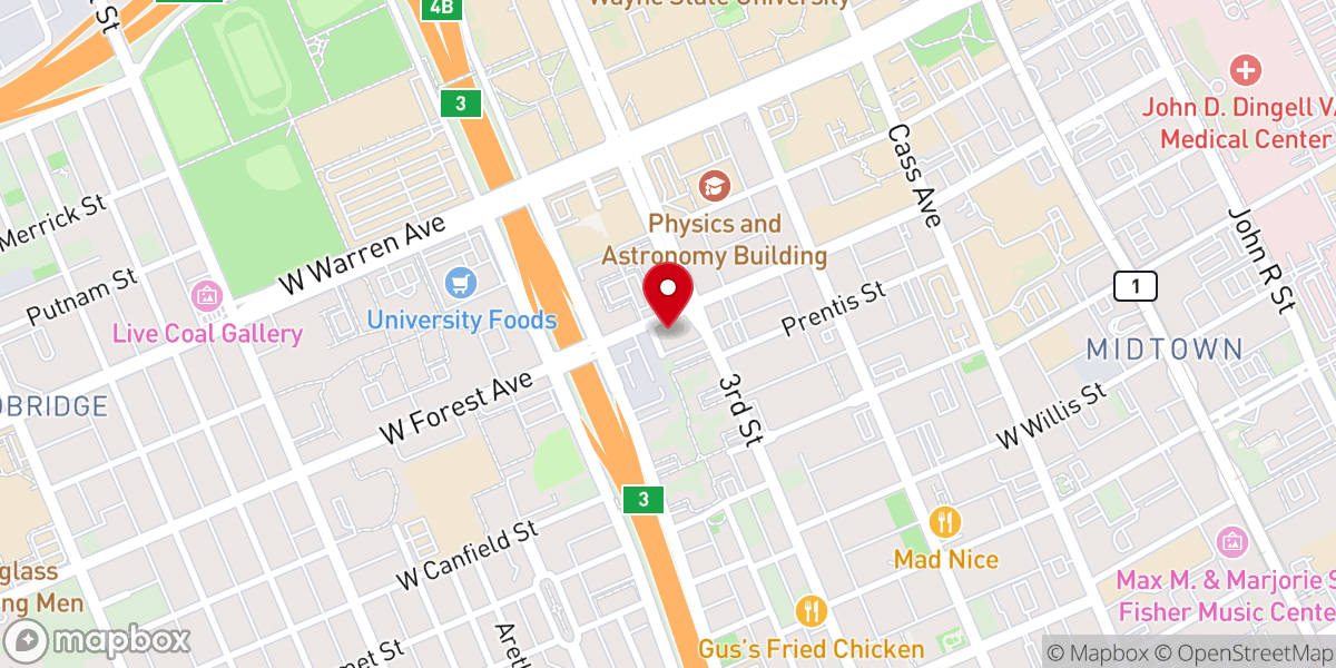 Map showing location of Greater King Soloman Baptist Church
