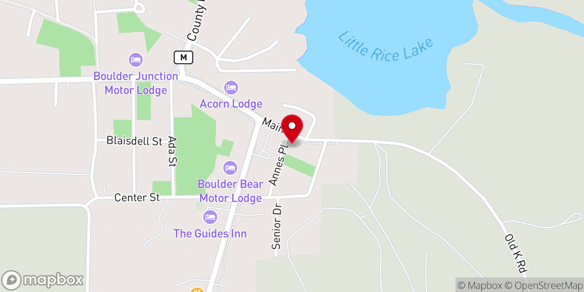 Map showing location of Northwoods Catholic Churches