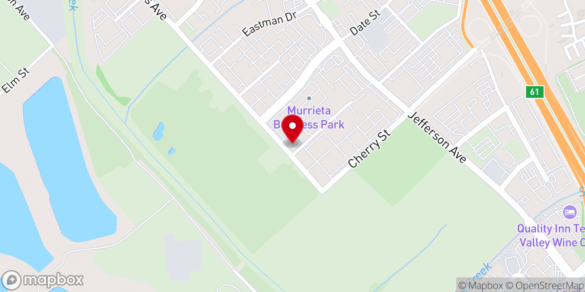 Map showing location of Providence Church Murrieta