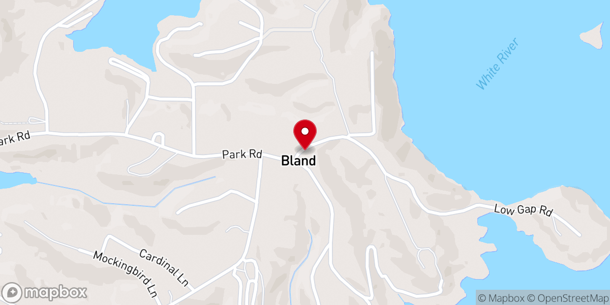 Map showing location of Bland Chapel United Methodist Church