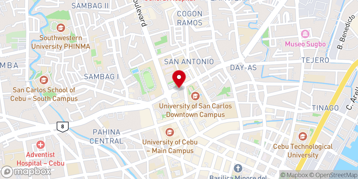 Map showing location of Sto. Rosario Parish