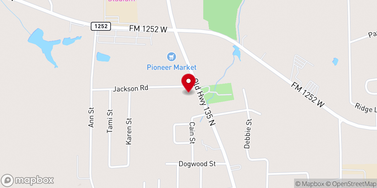 Map showing location of McCary's Chapel United Methodist Church