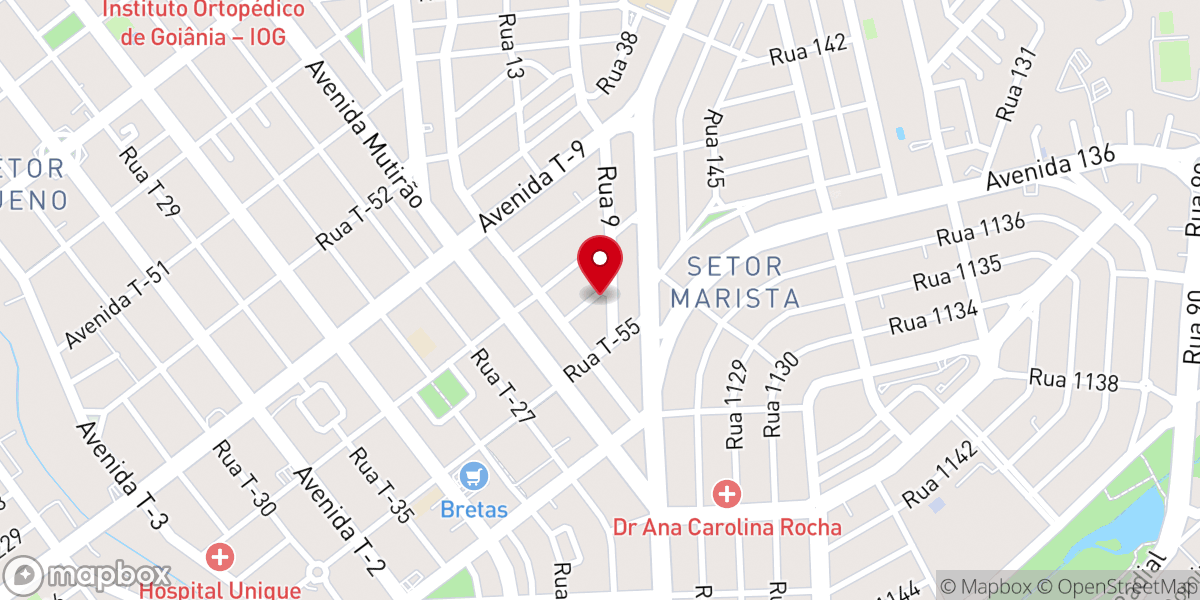Map showing location of Igreja Batista Calvário