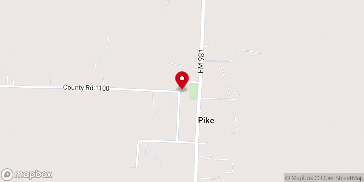 Map showing location of Pike Baptist Church