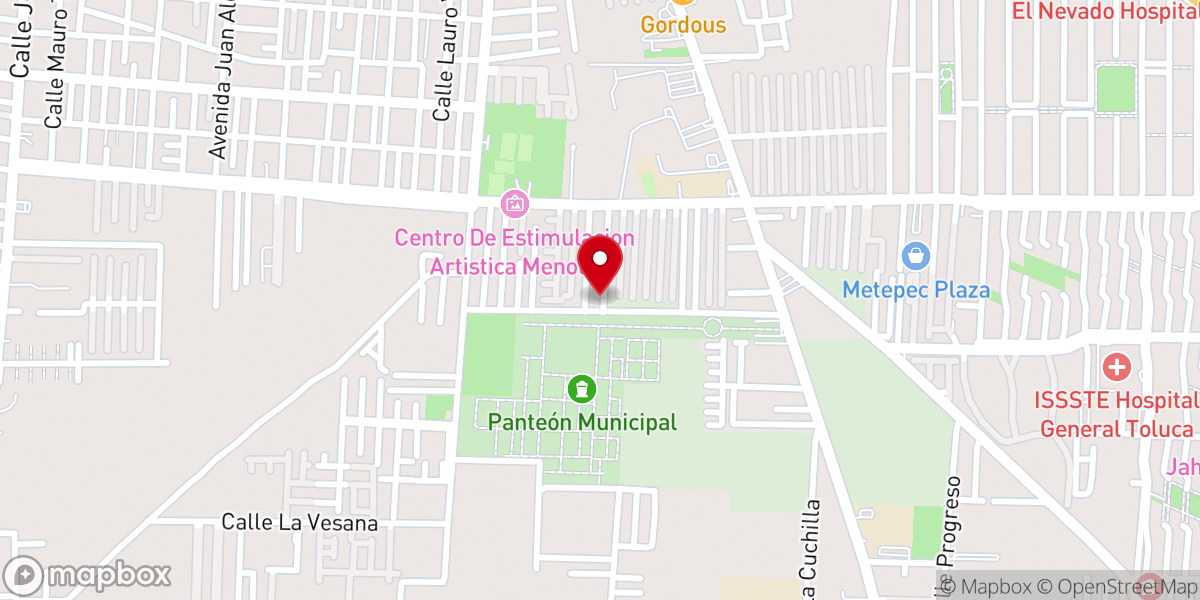 Map showing location of Iglesia Nacional Presbiteriana Berea
