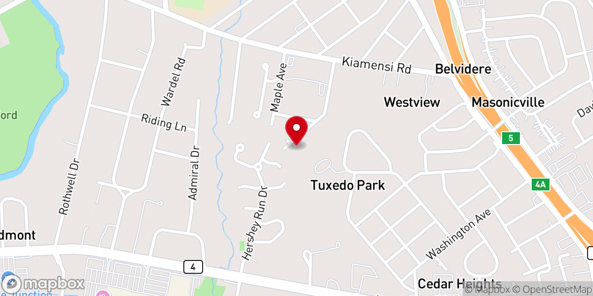 Map showing location of New Galilee Baptist Church
