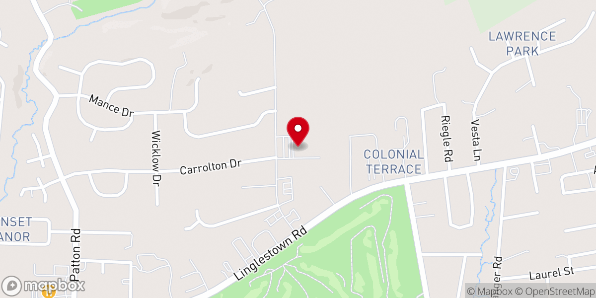 Map showing location of Bethany Church of the Nazarene