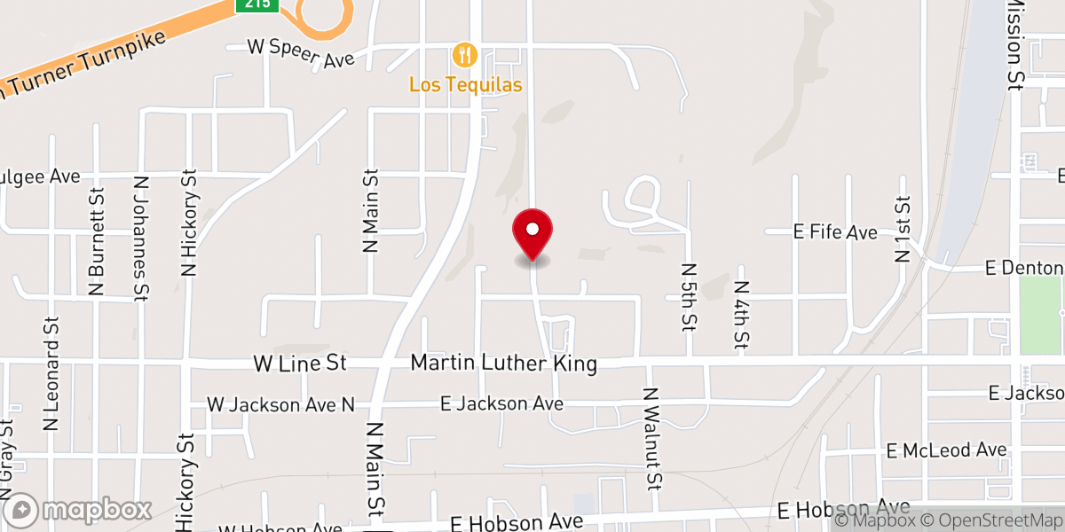 Map showing location of Pentecostal Mission Church