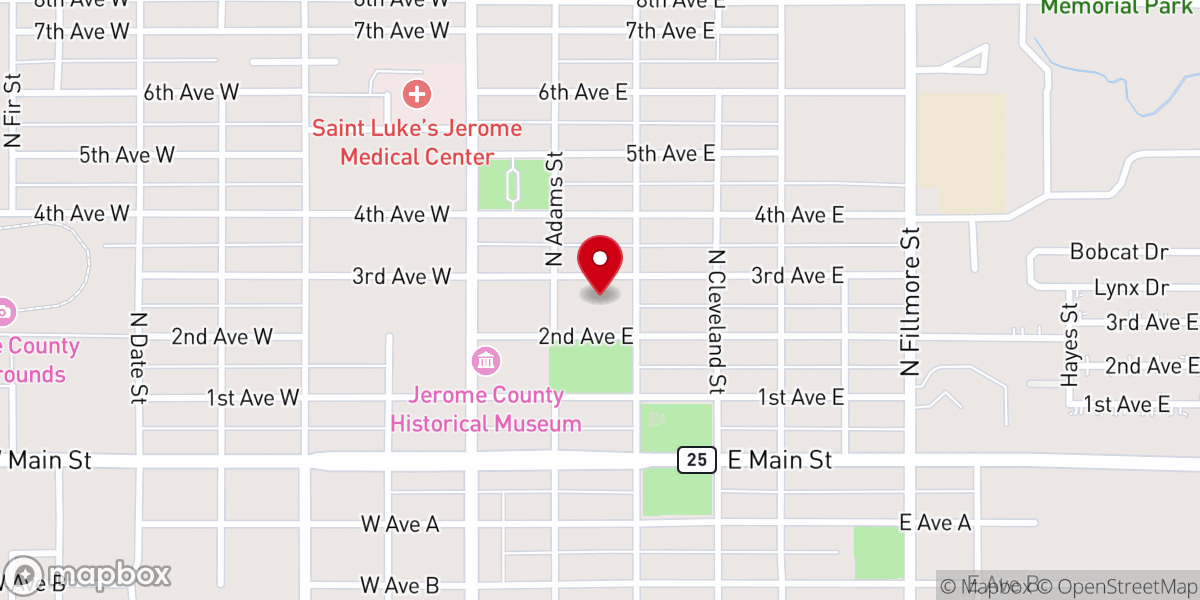 Map showing location of St Jerome Catholic Church