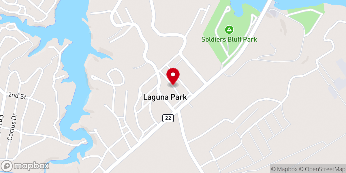 Map showing location of Laguna Park Community Church