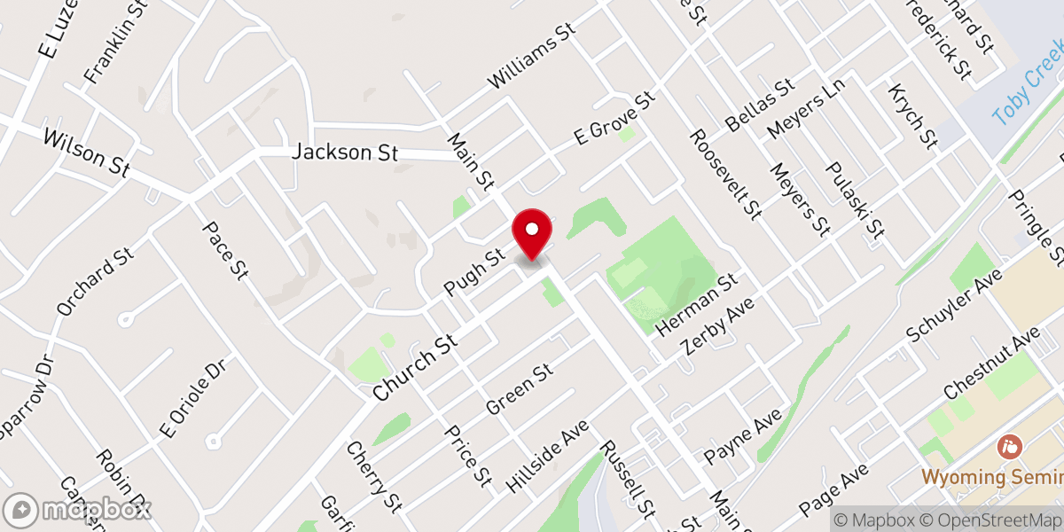 Map showing location of Dr. Edwards Memorial Church
