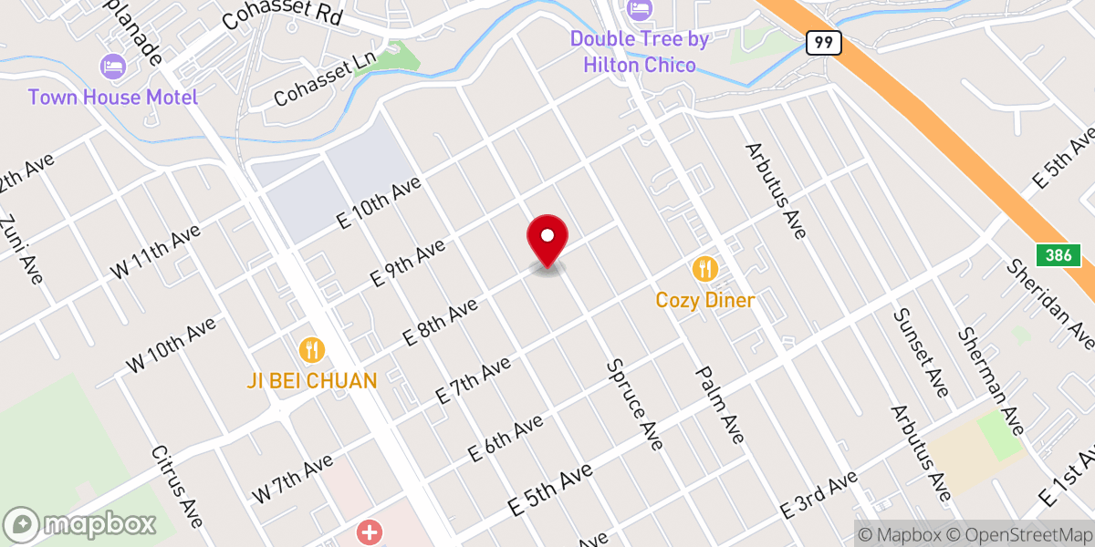 Map showing location of St. Therese Chapel