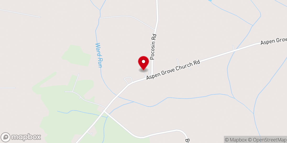 Map showing location of Aspen Grove Church