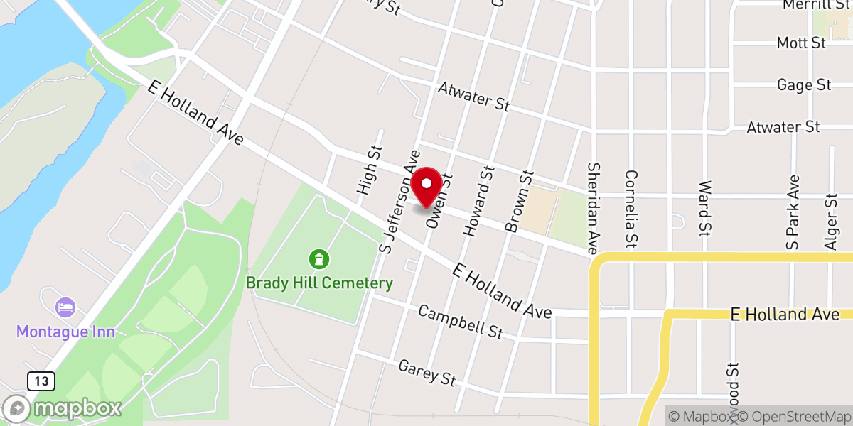 Map showing location of Greater Williams Temple