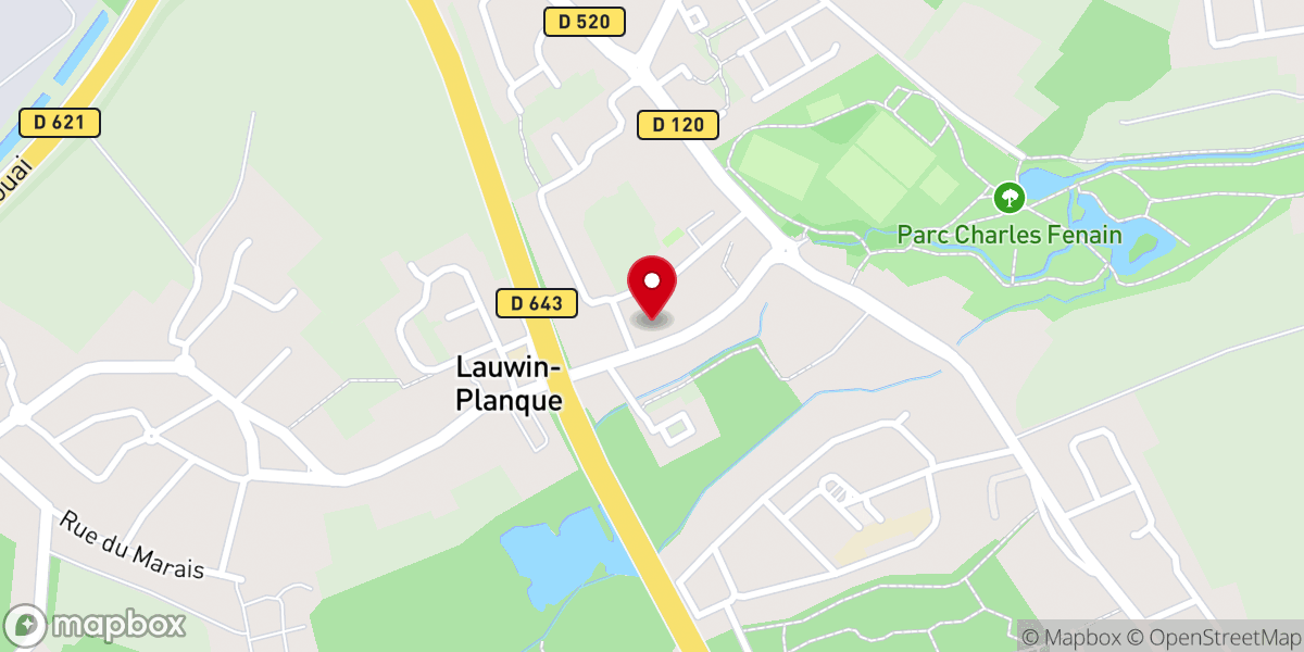 Map showing location of Église catholique Saint-Ranulphe à Lauwin-Planque