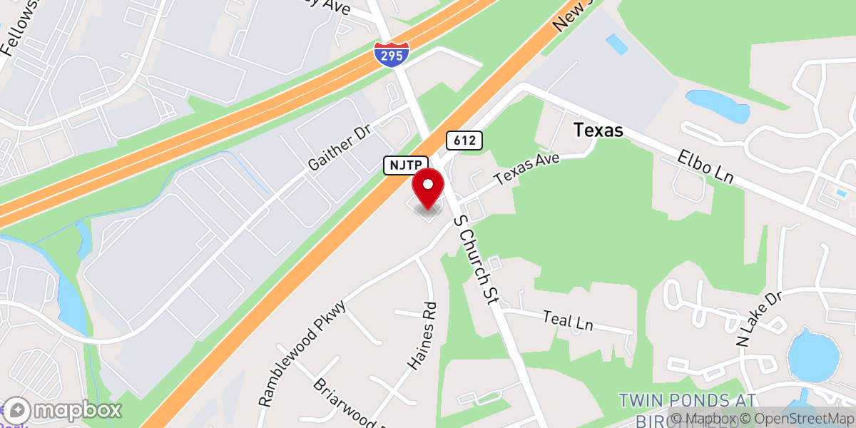 Map showing location of Bagels & Market Mount Laurel