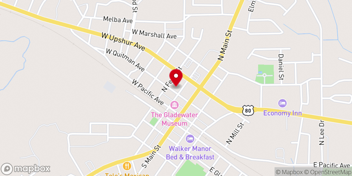 Map showing location of First Methodist Church Life Center
