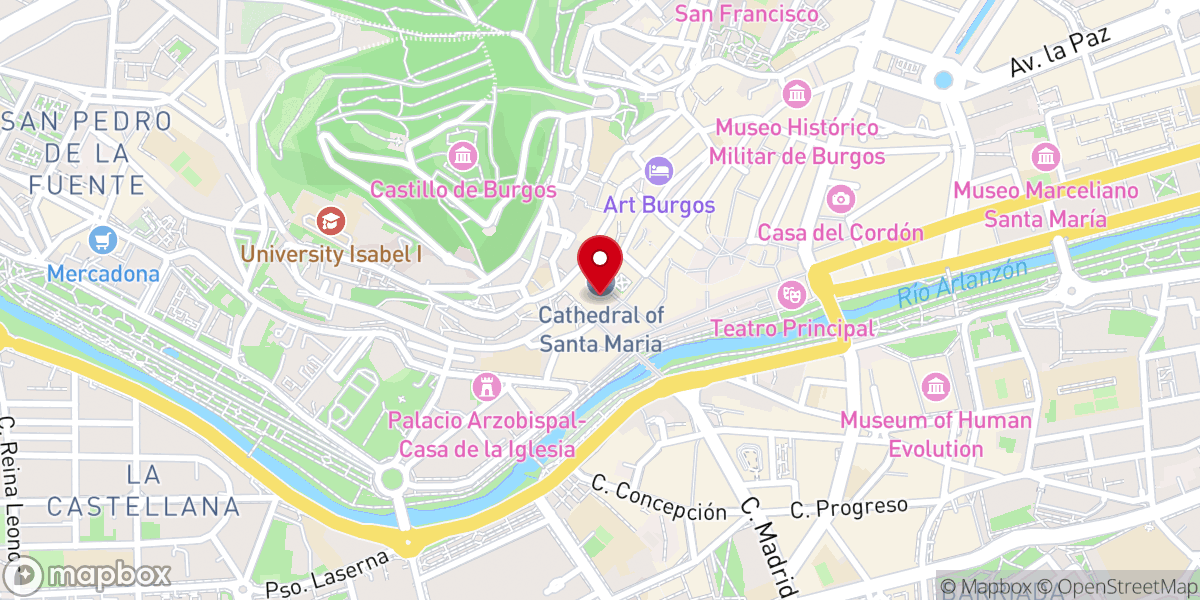 Map showing location of Cabildo Metropolitano de Burgos