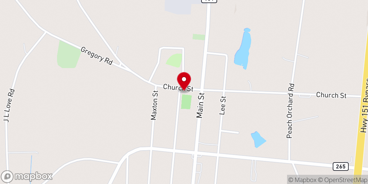 Map showing location of Jefferson Community Center