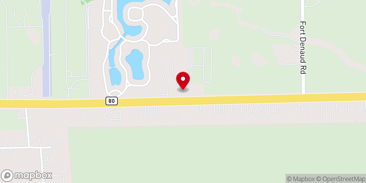 Map showing location of LaBelle Baptist Temple