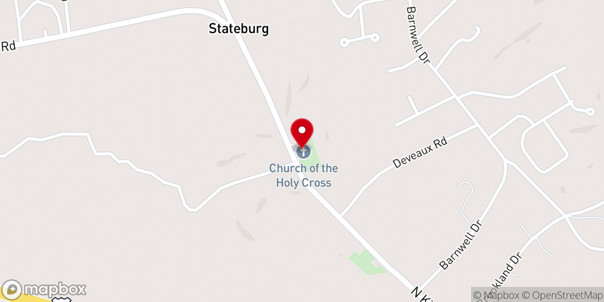 Map showing location of Church of the Holy Cross - (Anglican)