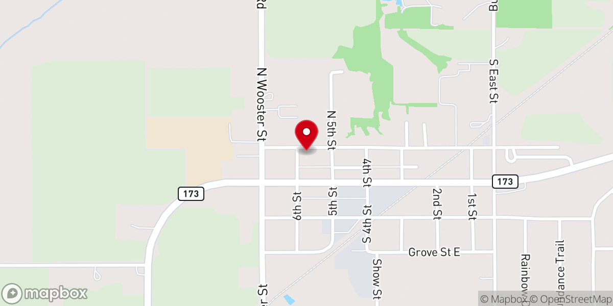 Map showing location of Capron United Methodist Church