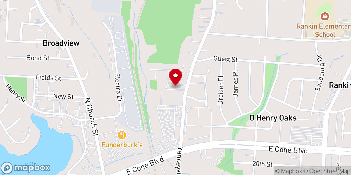 Map showing location of Emmanuel Wesleyan Church