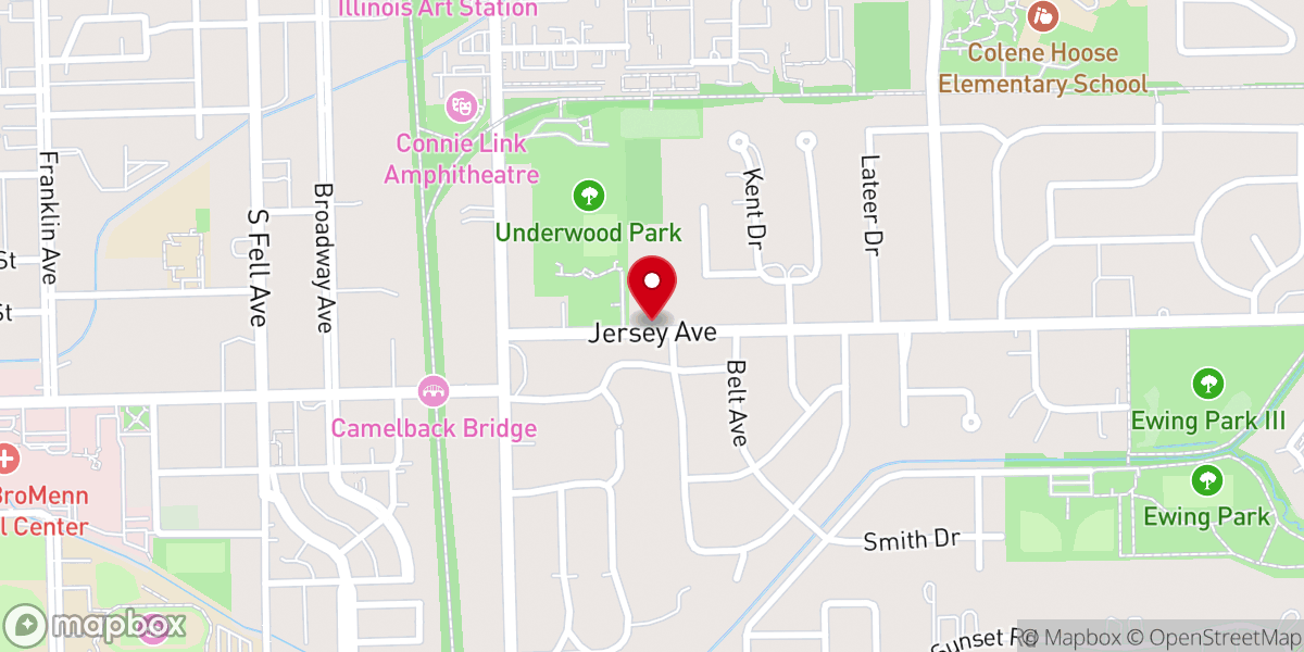 Map showing location of Central Illinois Holiness Association