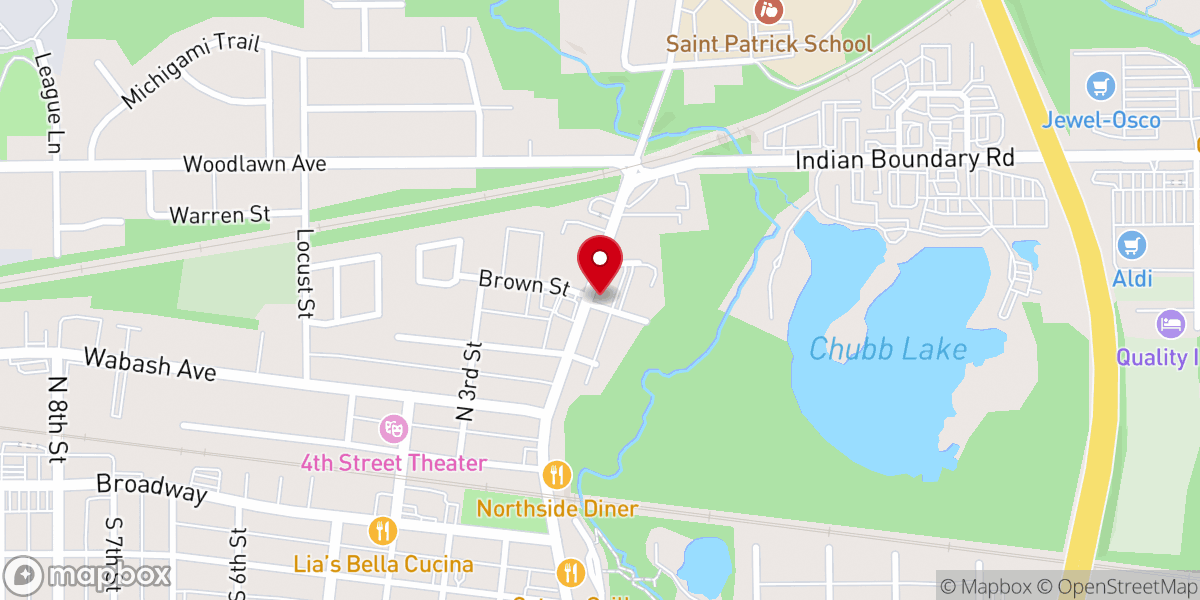Map showing location of St. Patrick Catholic Community Heeg Center
