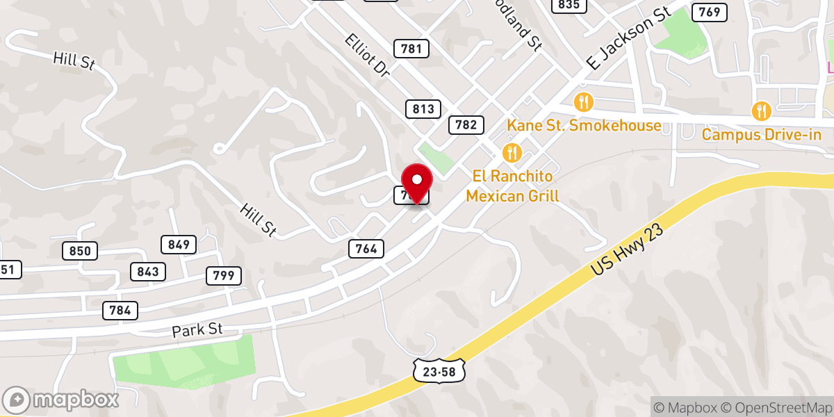 Map showing location of Courtney House